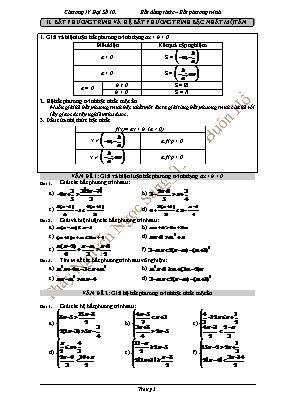 Đại số 10 - Bất đẳng thức  Bất phương trình